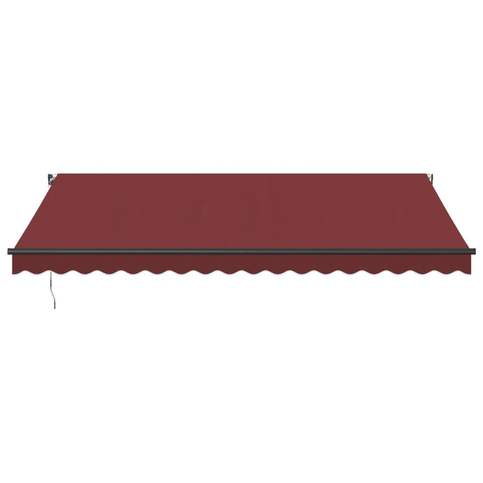 Manual Retractable Awning with LEDs Burgundy 450x350 cm