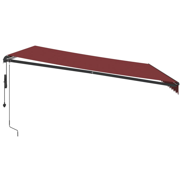 Automatic Retractable Awning Burgundy 450x350 cm