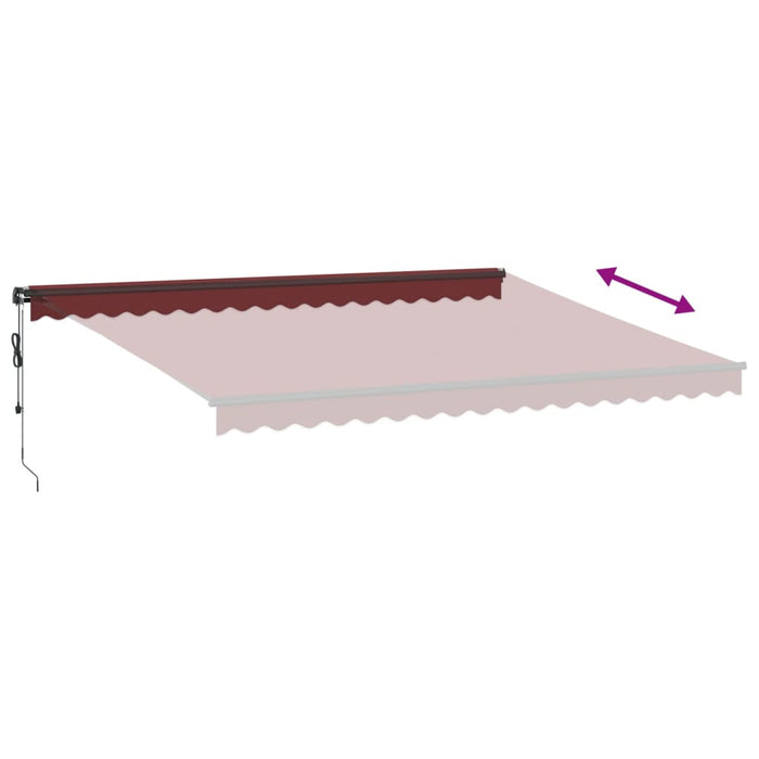 Automatic Retractable Awning Burgundy 450x350 cm