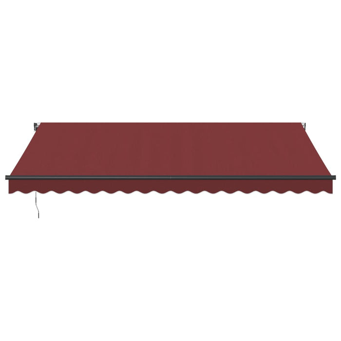 Automatic Retractable Awning with LEDs Burgundy 450x350 cm