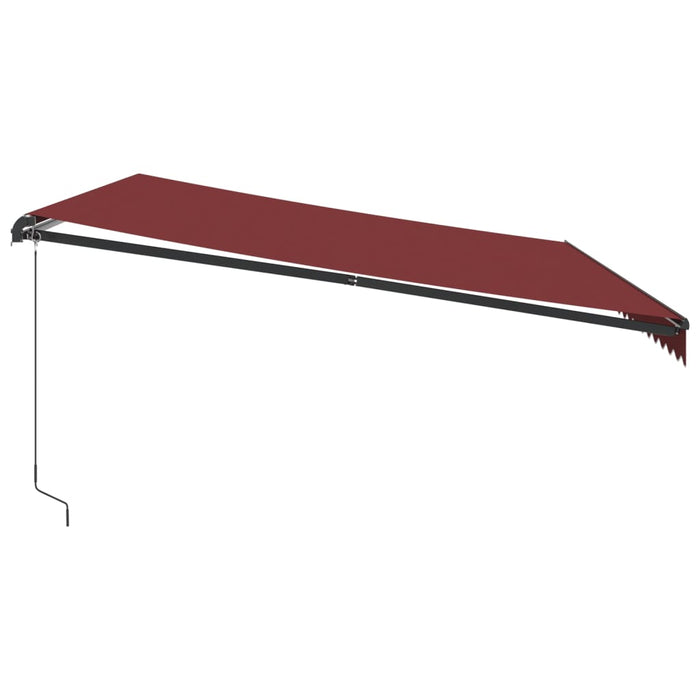 Manual Retractable Awning Burgundy 500x350 cm