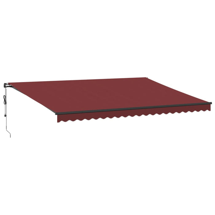 Automatic Retractable Awning with LEDs Burgundy 500x350 cm