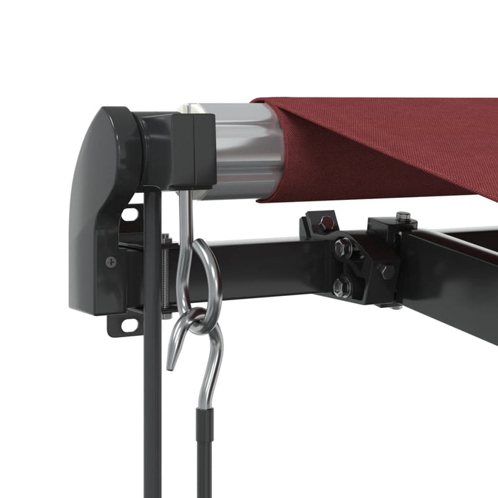 Automatic Retractable Awning with LEDs Burgundy 500x350 cm