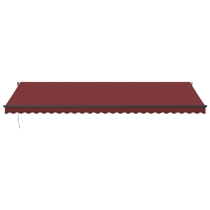 Manual Retractable Awning Burgundy 600x350 cm