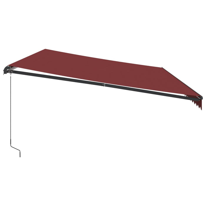 Manual Retractable Awning Burgundy 600x350 cm