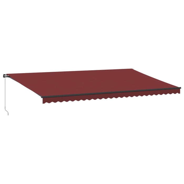 Manual Retractable Awning with LEDs Burgundy 600x350 cm