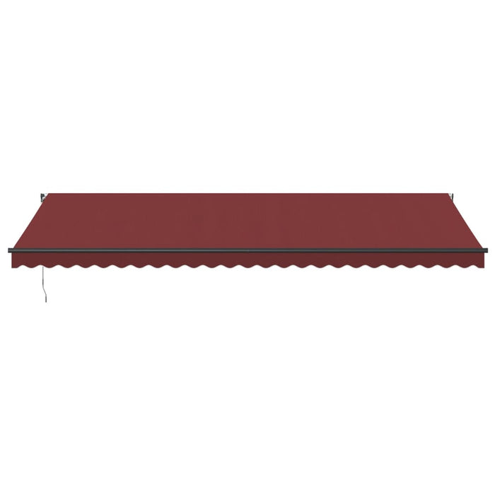 Manual Retractable Awning with LEDs Burgundy 600x350 cm