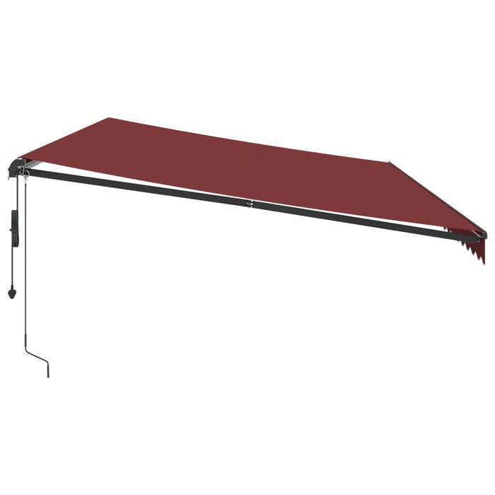 Automatic Retractable Awning Burgundy 600x350 cm