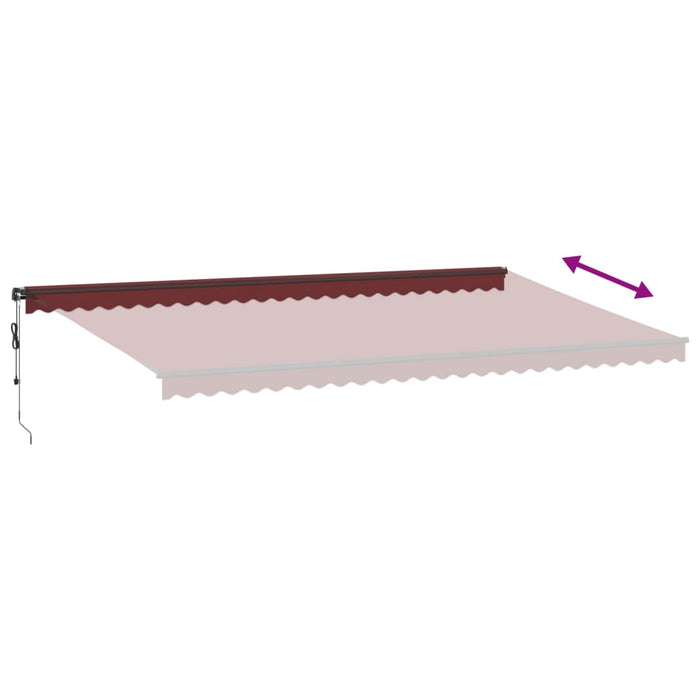 Automatic Retractable Awning Burgundy 600x350 cm