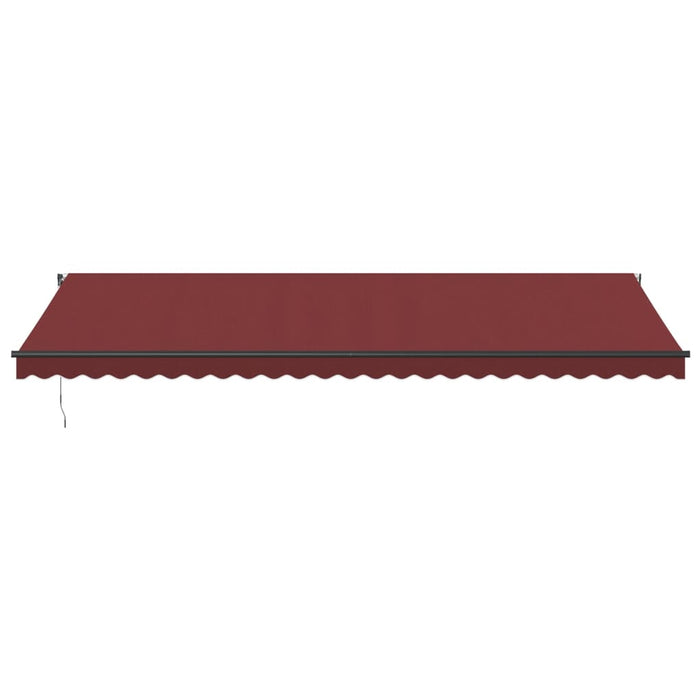 Automatic Retractable Awning with LEDs Burgundy 600x350 cm