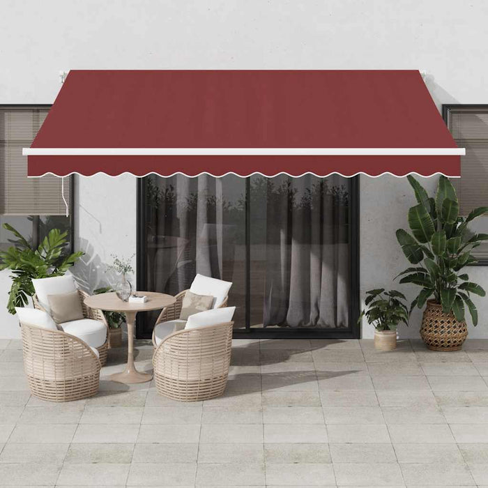 Automatic Retractable Awning Burgundy 400x300 cm