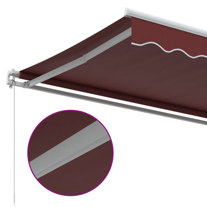 Manual Retractable Awning Burgundy 300x250 cm