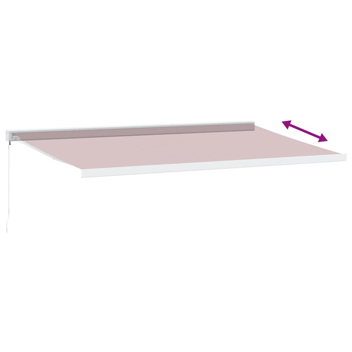 Manual Retractable Awning Burgundy 500x300 cm