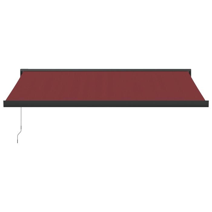 Manual Retractable Awning Burgundy 400x300 cm