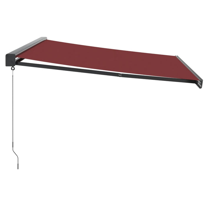 Manual Retractable Awning Burgundy 400x300 cm