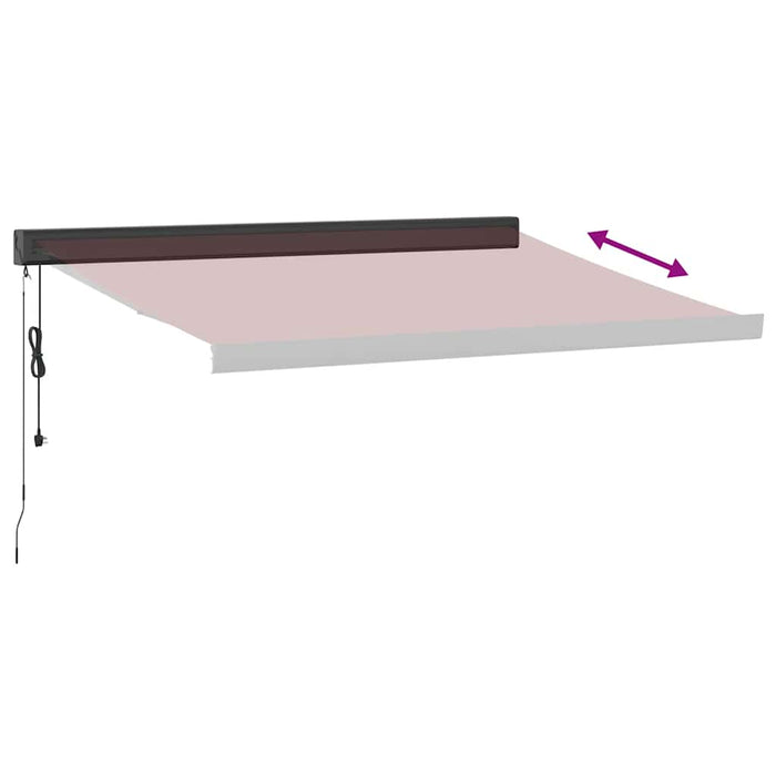 Automatic Retractable Awning Burgundy 350x250 cm