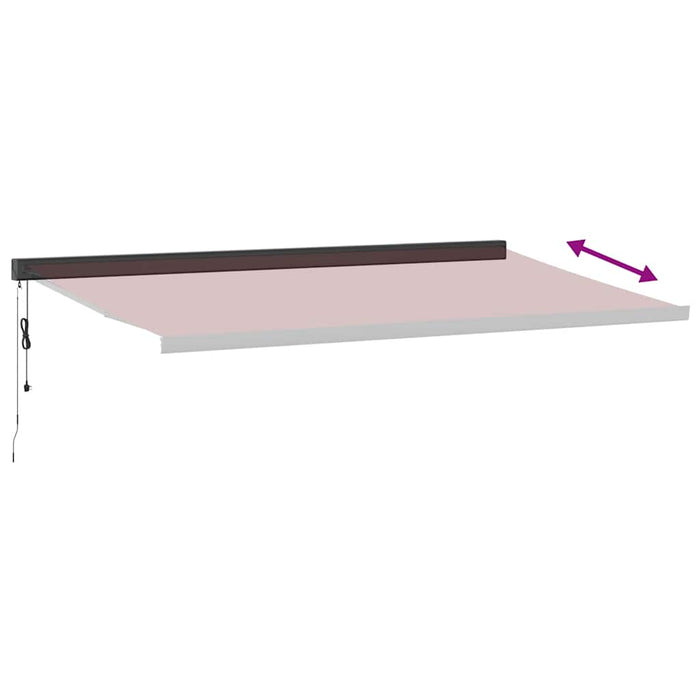 Automatic Retractable Awning Burgundy 500x300 cm