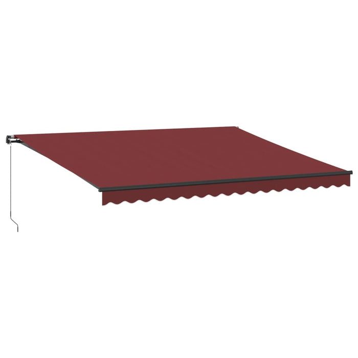 Manual Retractable Awning with LEDs Burgundy 450x300 cm