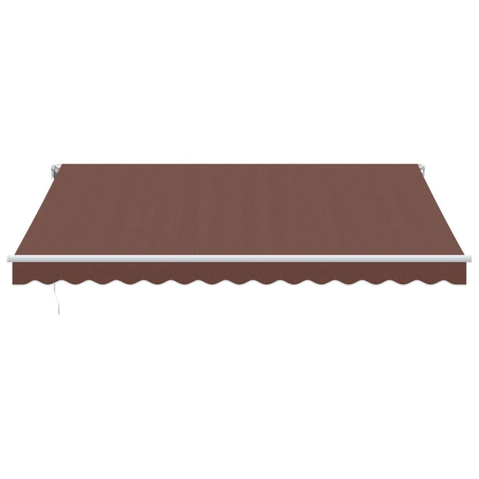 Manual Retractable Awning with LED Brown 400x300 cm