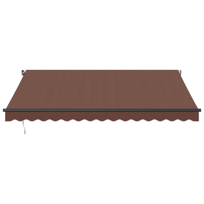 Manual Retractable Awning Brown 400x350 cm