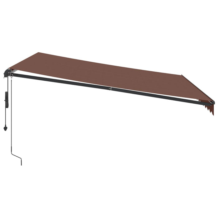 Automatic Retractable Awning Brown 400x350 cm