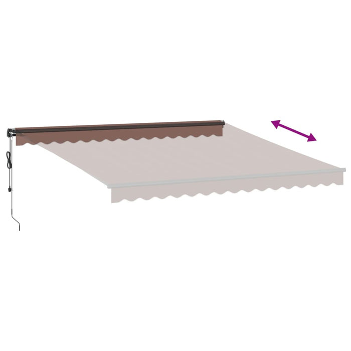 Automatic Retractable Awning Brown 400x350 cm