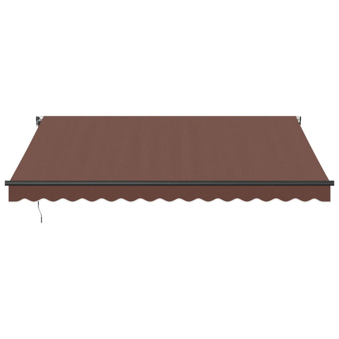 Automatic Retractable Awning with LEDs Brown 400x350 cm