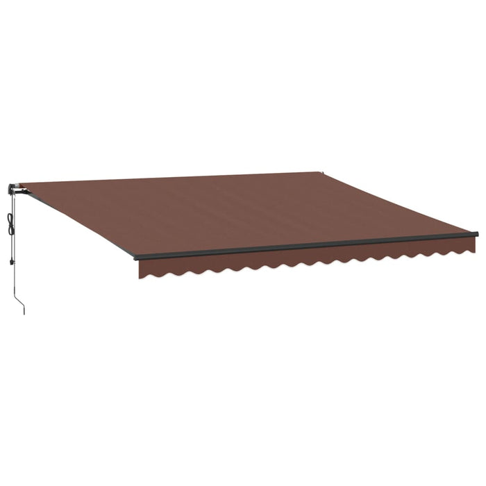 Automatic Retractable Awning Brown 450x350 cm