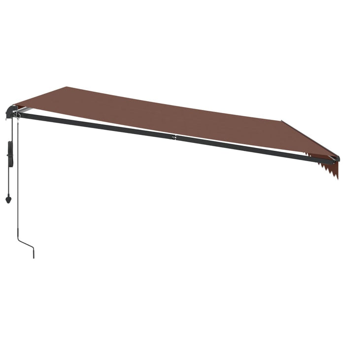 Automatic Retractable Awning Brown 450x350 cm