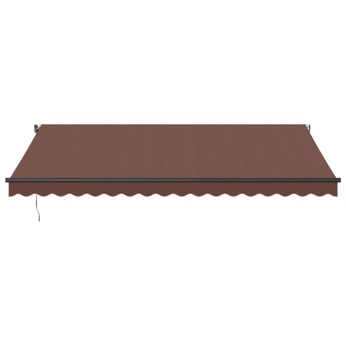 Automatic Retractable Awning with LEDs Brown 450x350 cm