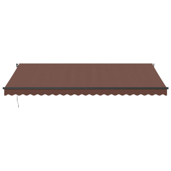 Manual Retractable Awning Brown 500x350 cm