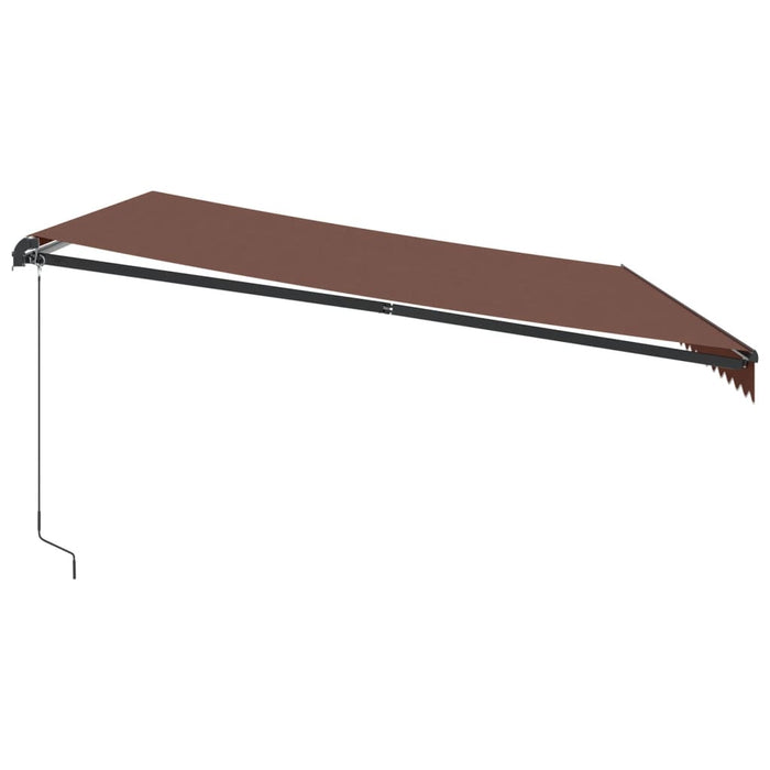 Manual Retractable Awning Brown 500x350 cm