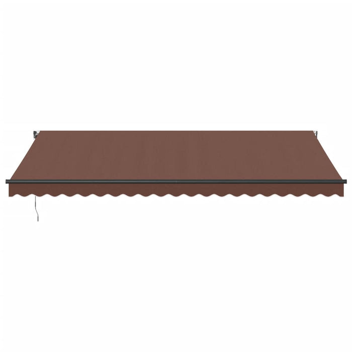 Automatic Retractable Awning Brown 500x350 cm