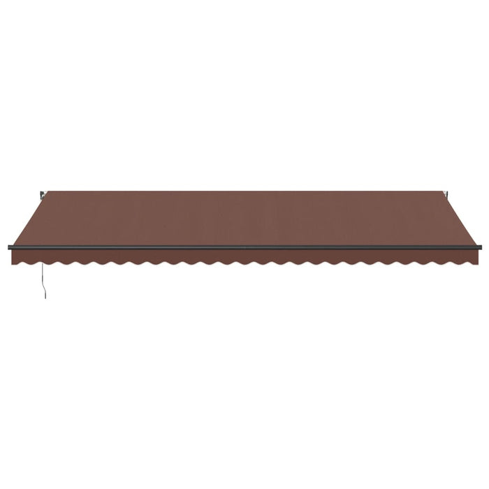 Manual Retractable Awning with LEDs Brown 600x350 cm