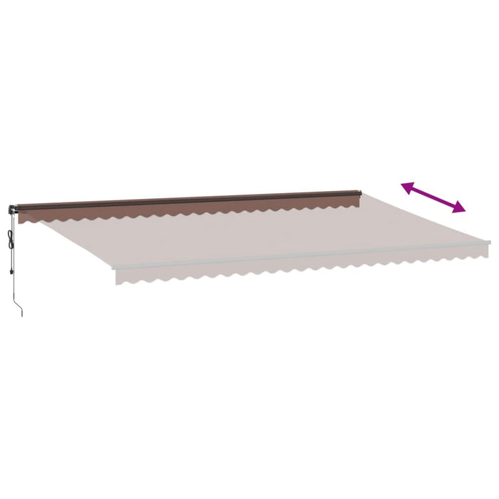 Automatic Retractable Awning Brown 600x350 cm