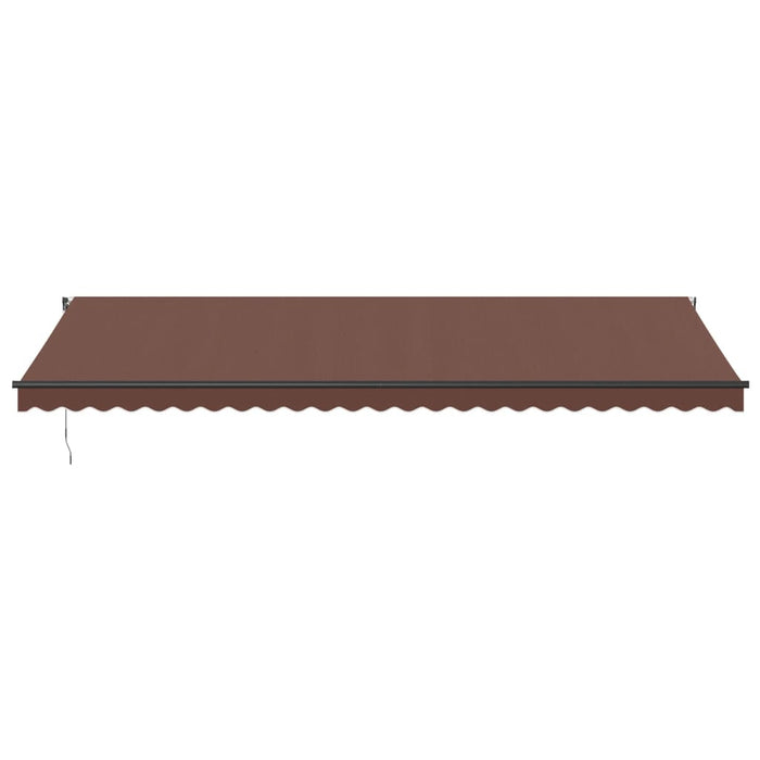 Automatic Retractable Awning with LEDs Brown 600x350 cm