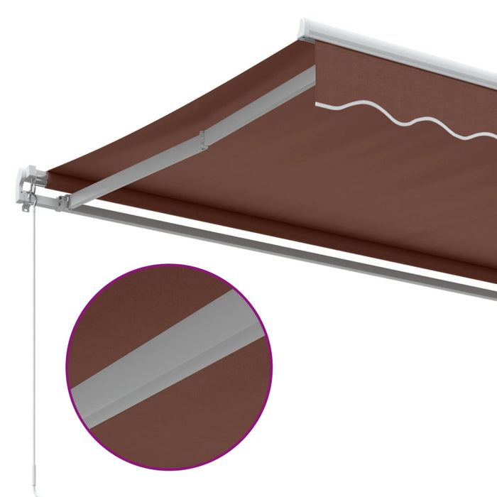 Manual Retractable Awning Brown 600x300 cm