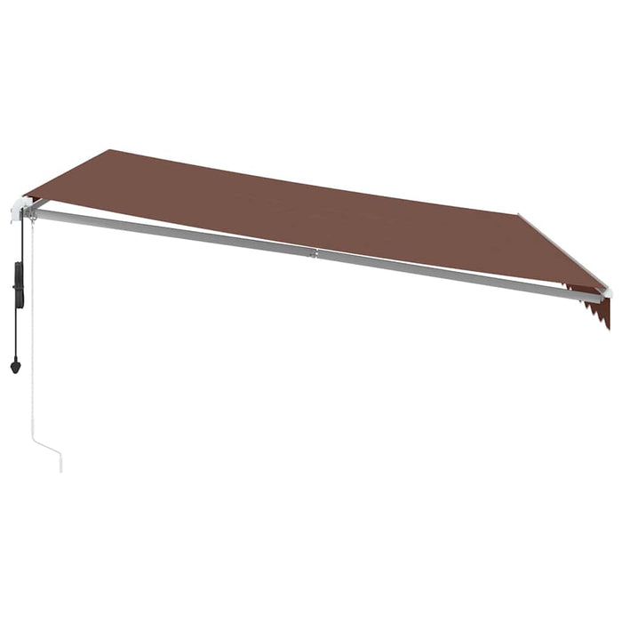 Automatic Retractable Awning Brown 400x300 cm