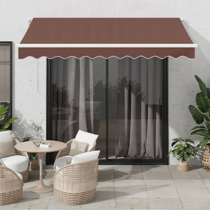 Manual Retractable Awning Brown 300x250 cm