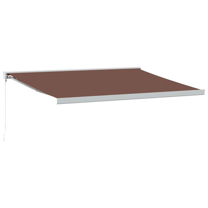 Manual Retractable Awning Brown 400x300 cm