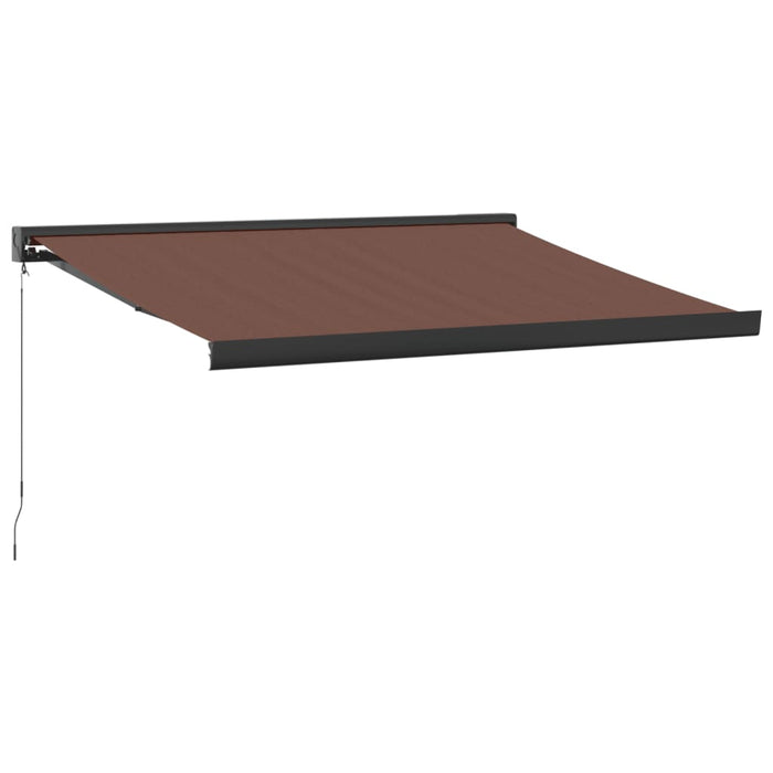 Manual Retractable Awning Brown 350x250 cm