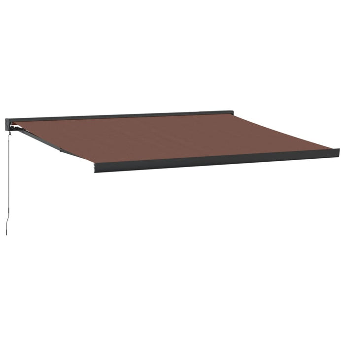 Manual Retractable Awning Brown 400x300 cm