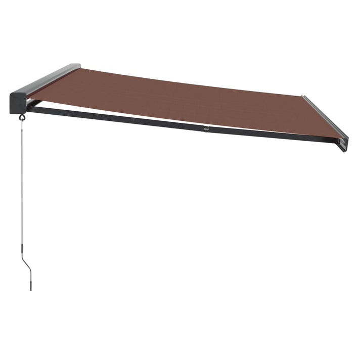 Manual Retractable Awning Brown 400x300 cm