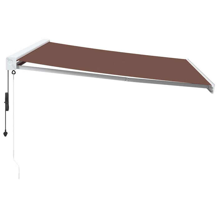 Automatic Retractable Awning Brown 450x300 cm