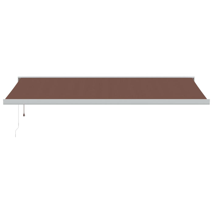 Automatic Retractable Awning Brown 500x300 cm