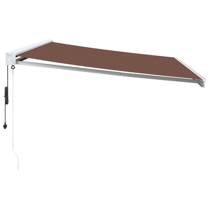 Automatic Retractable Awning Brown 500x300 cm