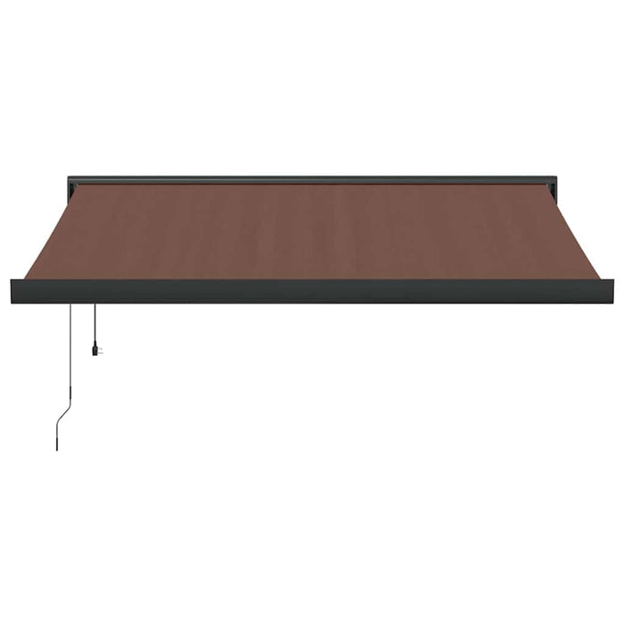 Automatic Retractable Awning Brown 300x250 cm