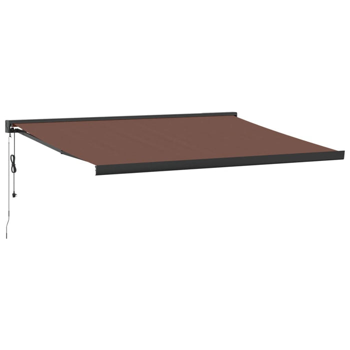 Automatic Retractable Awning Brown 400x300 cm