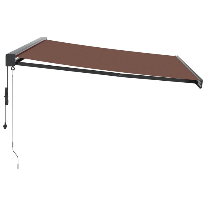 Automatic Retractable Awning Brown 400x300 cm