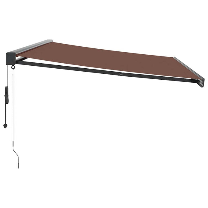 Automatic Retractable Awning Brown 500x300 cm